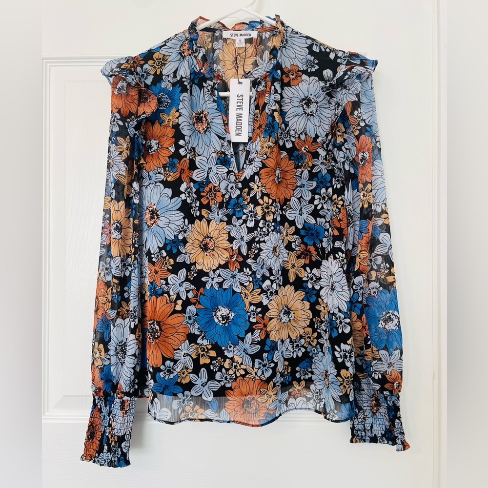 Steve Madden floral blouse (S)